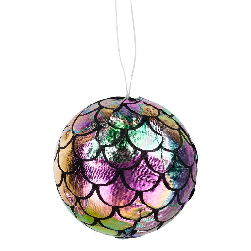 Mermaid Iridescent Christmas Ball Ornaments - 2.75" - Multicolor - Set of 4