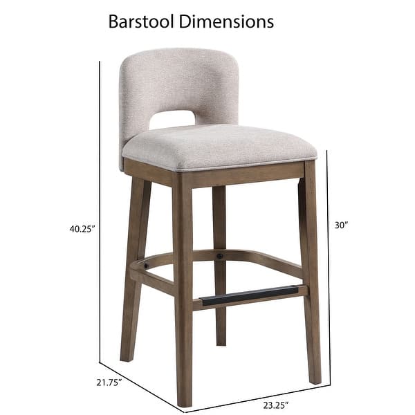 Bayonne Solid Wood Bar Stool