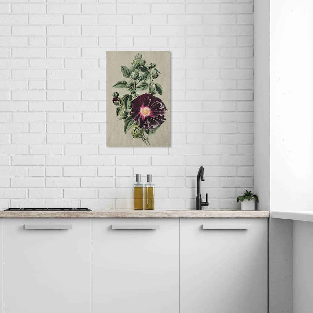 Wynwood Studio Canvas Floral and Botanical Violet Wine Botanical Purple and Dark Purple Farmhouse Wall Art Canvas Print