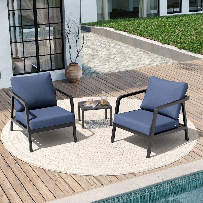 24''x24'' Outdoor Patio Seat Cushion Set with Removable Cover