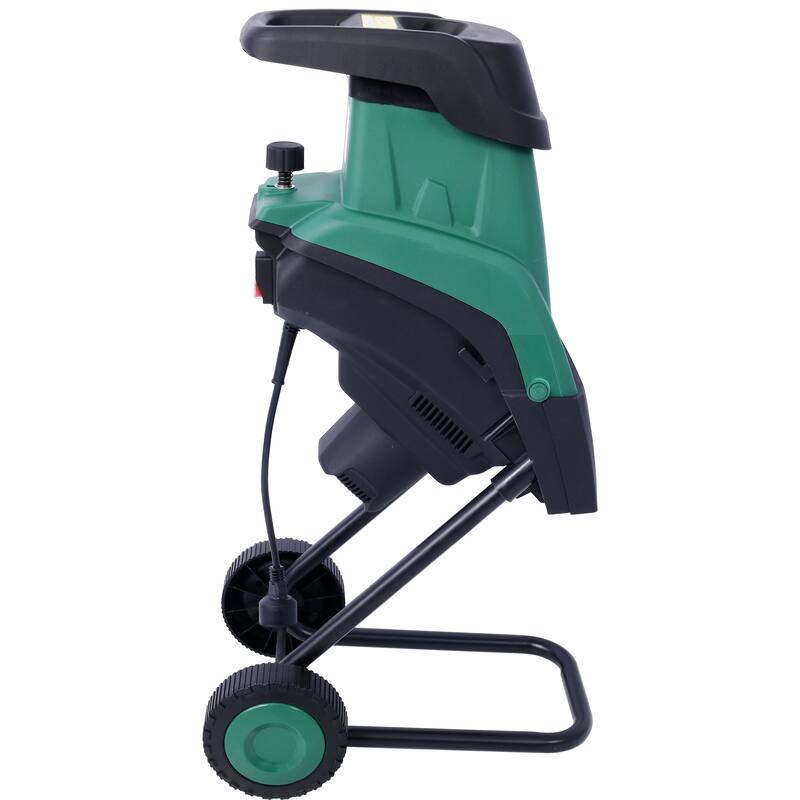 15Amp Electric Wood Chipper/Shredder with Wheels Electric Garden Shredder Portable Chipping Width Collection Bag