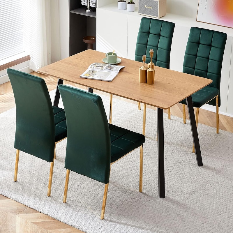 Howtai Upholstered Velvet Dining Chair High Back
