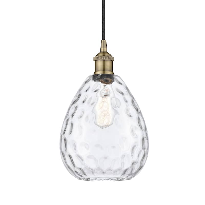 Innovations Lighting 616-1P-13-8 Waverly Pendant Waverly 8" Wide Mini - Antique Brass / Clear