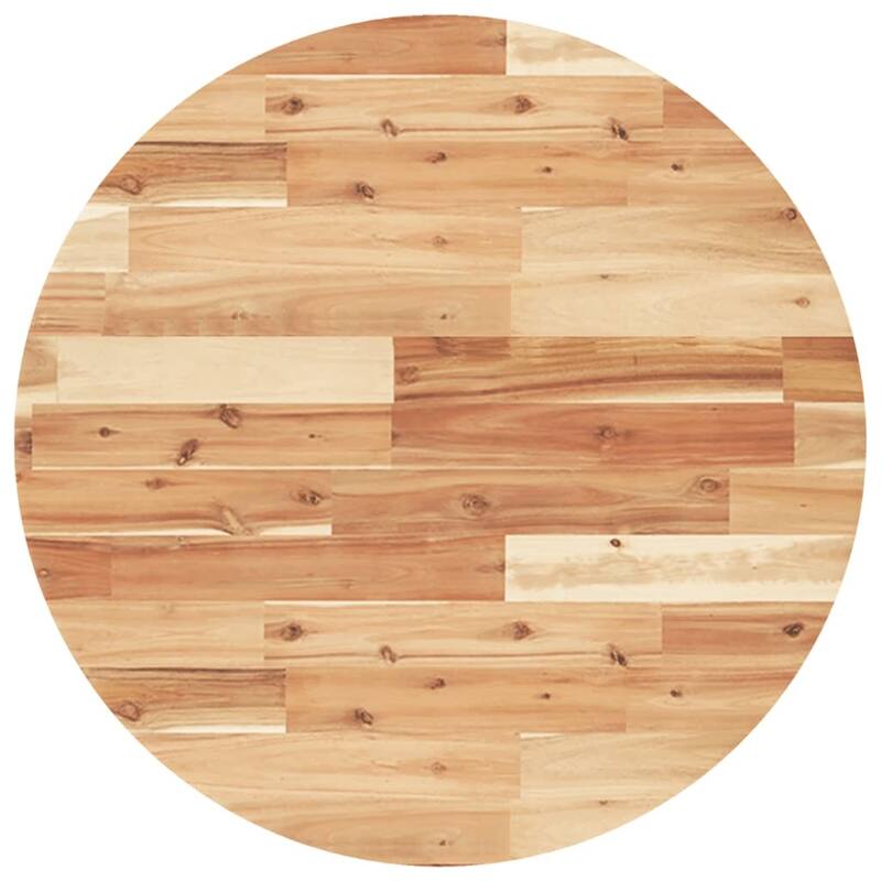 vidaXL Table Top Natural wood Solid Acacia wood - 27.6 in diameter round tabletop