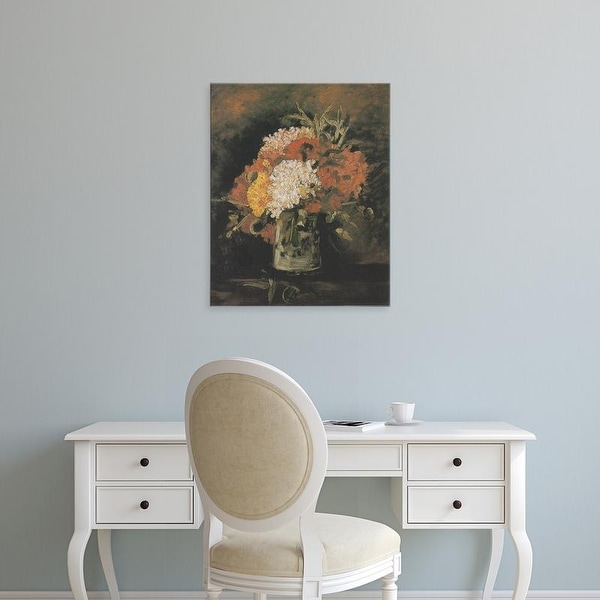 Easy Art Prints Vincent Van Gogh's 'Vase with Carnations, Summer 1886' Premium Canvas Art