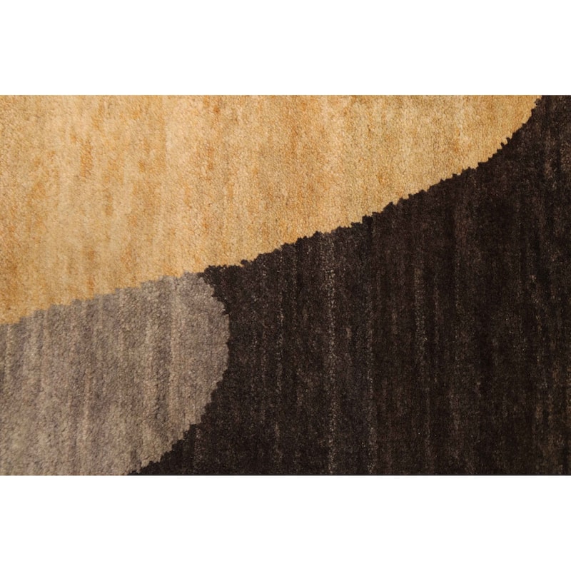 ECARPETGALLERY Hand-knotted Peshawar Ziegler Dark Brown Wool Rug - 4'11 x 6'10