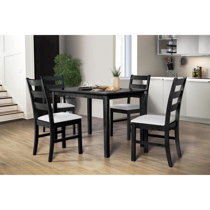 Dothan Counter Height Dining Set - Table With 4 Chairs - Black, Black/Gray