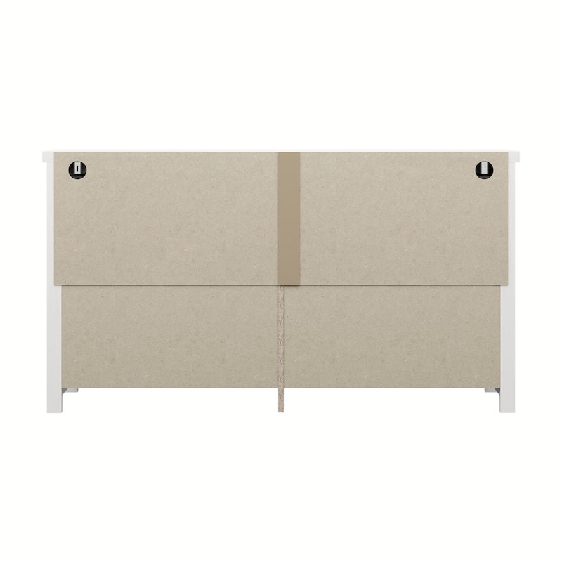 Living Essentials by Hillsdale Harmony Wood 6 Drawer Dresser