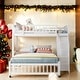 preview thumbnail 25 of 34, Flexible Storage Twin Over Full Bunk Bed Space Solid Staircase, Removable Bottom Bed White