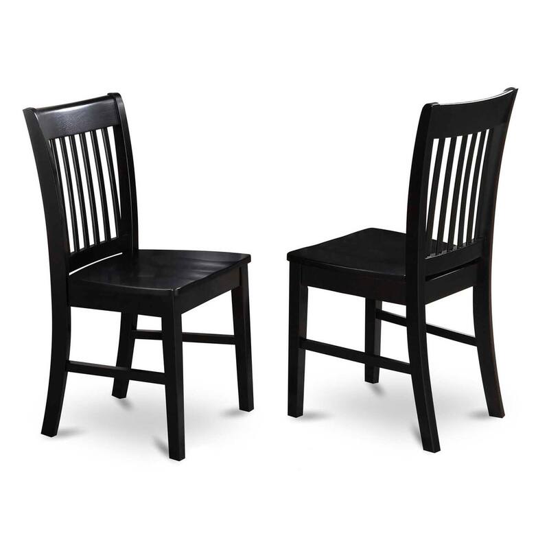 Modern Kitchen Table Set - 7 Piece Dining Set with 6 Chairs - Rectangular Wood Table & Dining Room Chairs - Black Finish