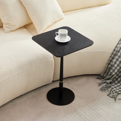 Modern Minimalist Coffee Table Square Coffee Table with Waterproof Tabletop and Decorative Ring, for Living Room