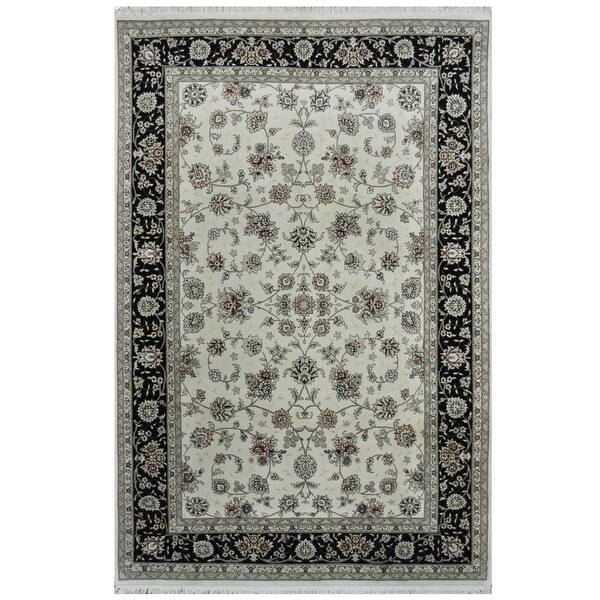 8 X 10 Persian Tabriz Mahi Hand Knotted Wool Silk Rug P9504 Rugs Silk Rug Tabriz Rug