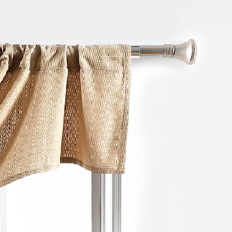 Martha Stewart Chenille Stitch Semi Sheer Rod Pocket Window Curtain - Panel Pair or Valance