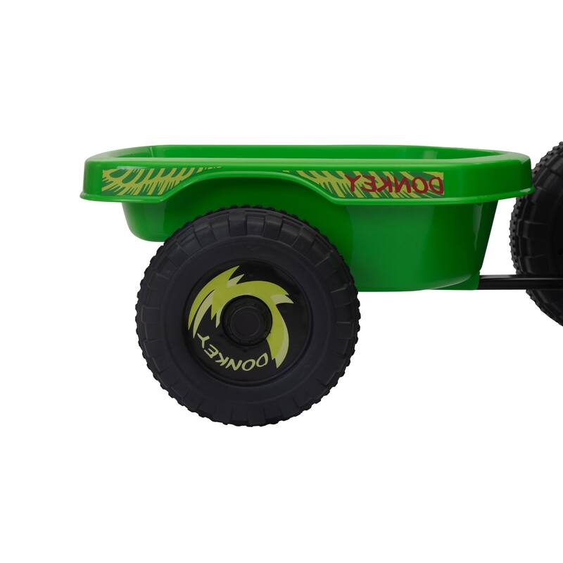 6V Electric ATV Ride-On Car for Kids, Bluetooth, Music, Trailer, Power Display, 1.9-3.7 MPH, White