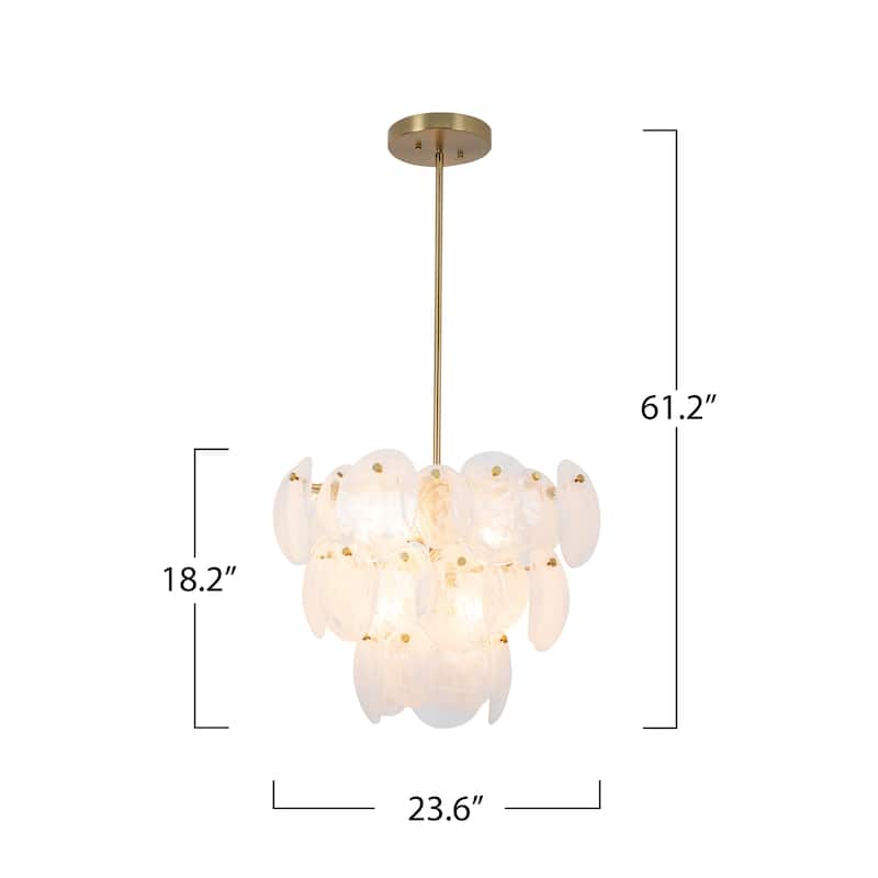Artcraft Lily 8-Light Chandelier - Brushed Brass Finish
