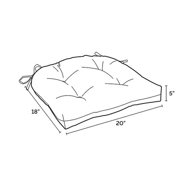ARDEN Outdoor 18 x 20 in. Wicker Chair Cushion
