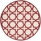 preview thumbnail 93 of 183, SAFAVIEH Handmade Cambridge Trudie Geometric Wool Rug 6' Round - Ivory/Rust - Round