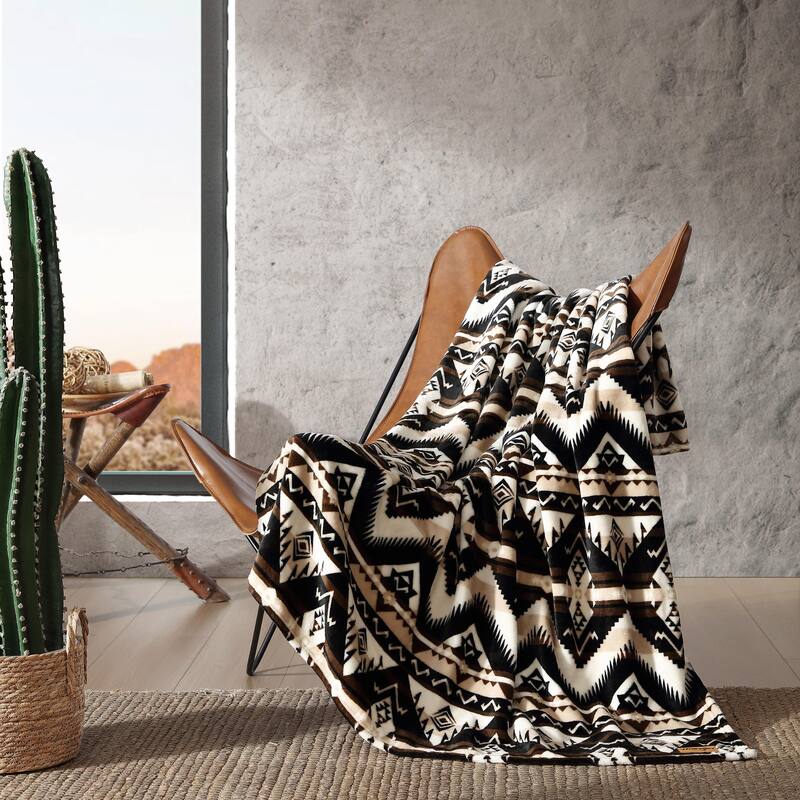 Wrangler Printed Ultra Soft Plush Fleece Throw Blanket