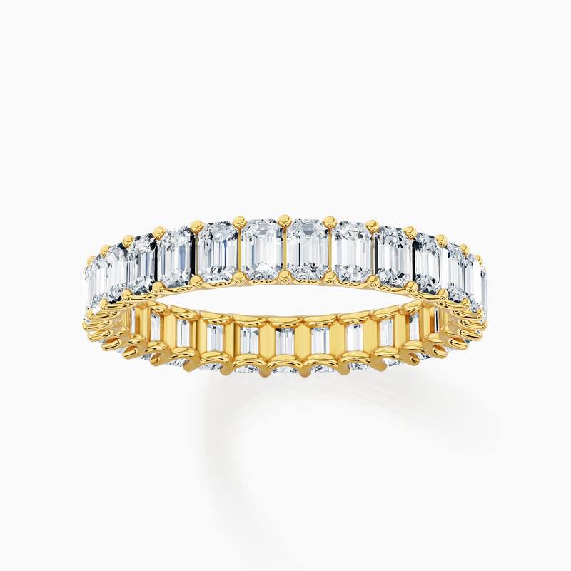 Auriya 14k Gold Emerald North-South Lab Grown Diamond Eternity Band 2.90 - 12.75 ct. tw. (F-G, VS)