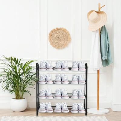 Multi Tiered Shoe Rack Storage Organizer