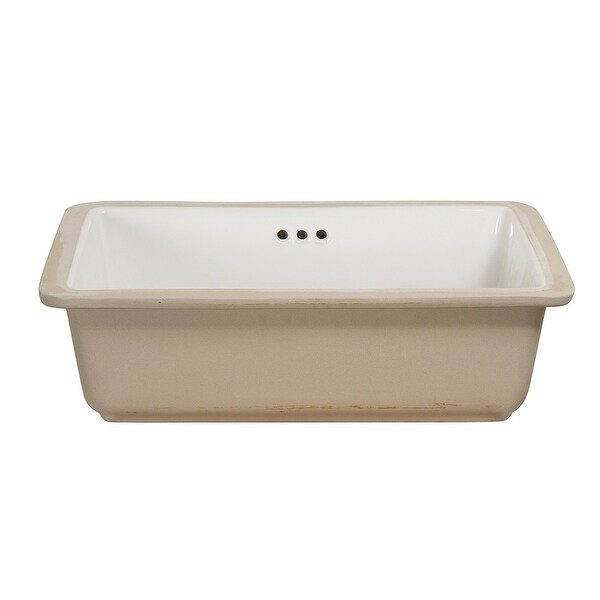 Foremost 14-1713 19-7/8" Rectangular Vitreous China Undermount Bathroom Sink with Overflow - White