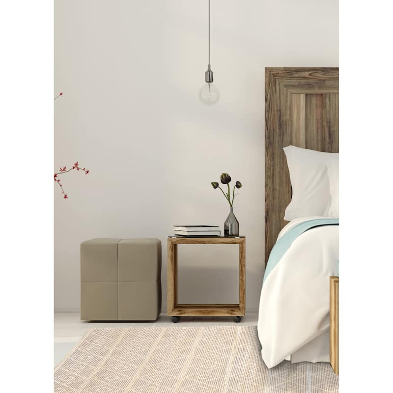 ECARPETGALLERY Braid weave Sienna Cream Wool Rug - 5'0 x 8'0