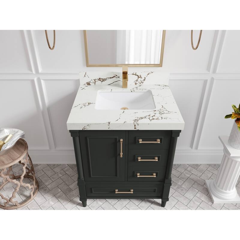 Willow Collections 30 in. W x 22 in. D Aberdeen Single Sink Bathroom Vanity with Countertop