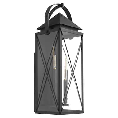 Quorum International 73-30 Weir 3 Light 30" Tall Outdoor Wall Sconce