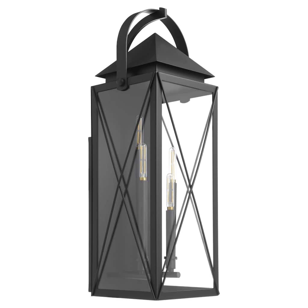 Quorum International 73-30 Weir 3 Light 30" Tall Outdoor Wall Sconce