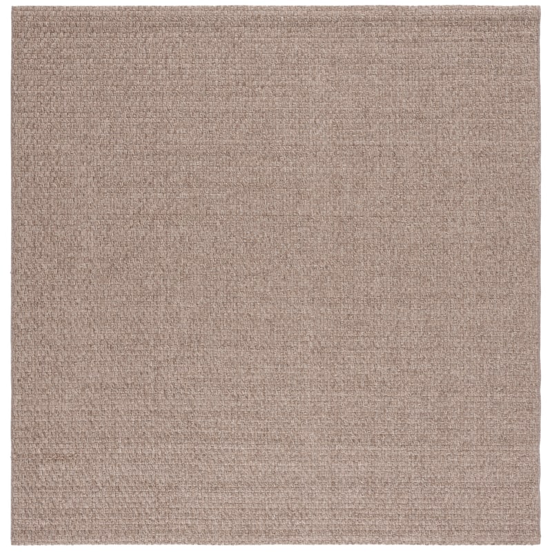 SAFAVIEH Sisal All-Weather Zhanat Transitional Indoor/Outdoor Rug - 7'9" Square - Brown