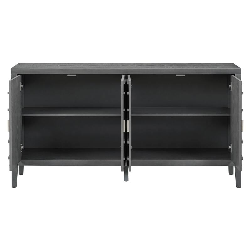 Retro Sideboard door with Circular Groove Design cabinets