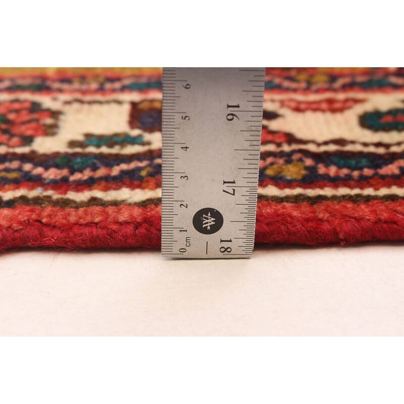 ECARPETGALLERY Hand-knotted Andelz Red Wool Rug - 3'5 x 9'7