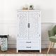 preview thumbnail 17 of 15, 27'' Accent Tall Tower White Storage Cabinet - Rustic Wood Sideboard Pantry Cabinet - Versatile Buffet Cabinet with Stor