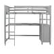 preview thumbnail 9 of 13, Versatility Galore Twin Wooden Loft Bed with Shelves Drawers and Desk