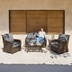 preview thumbnail 5 of 24, 5-Piece Outdoor Rattan Seating Set with Swivel Chairs & Coffee Table