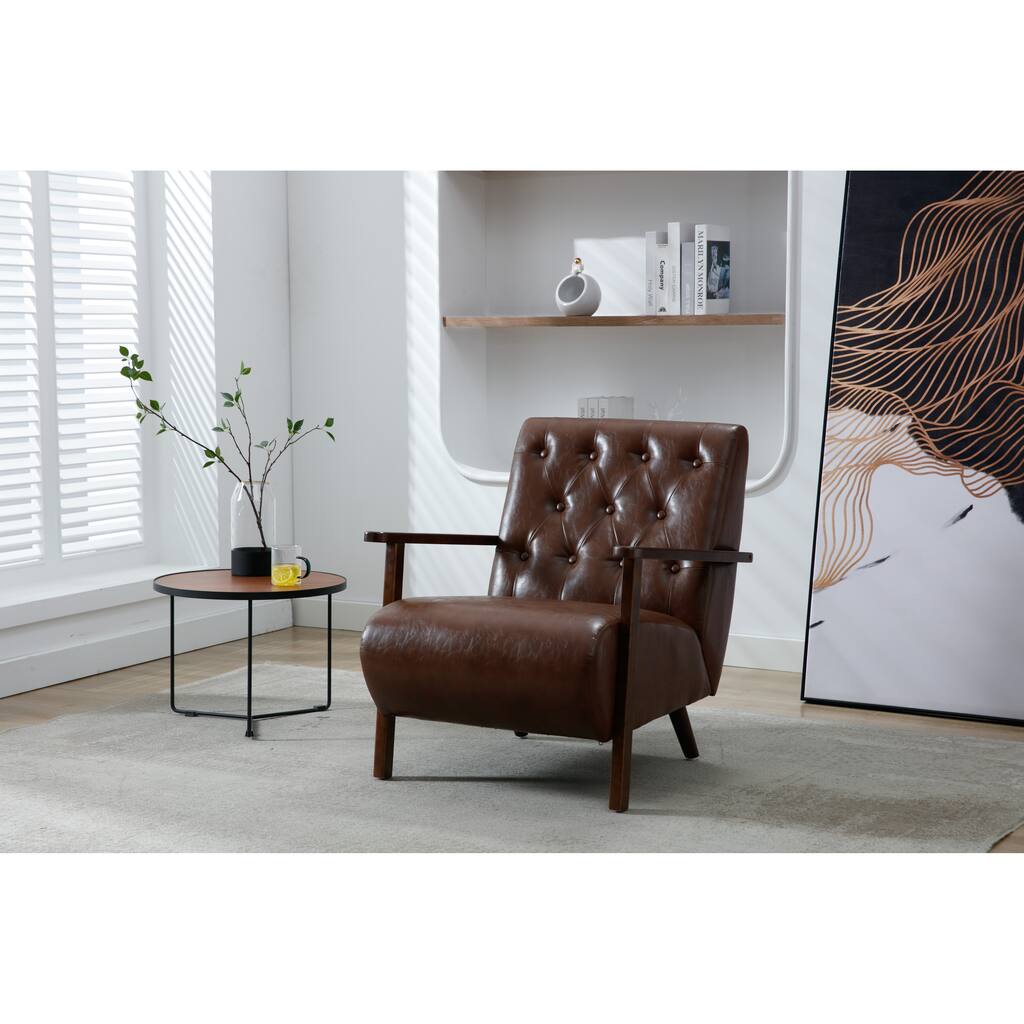 Wood Frame Armchair, Modern Accent Chair Lounge Chair