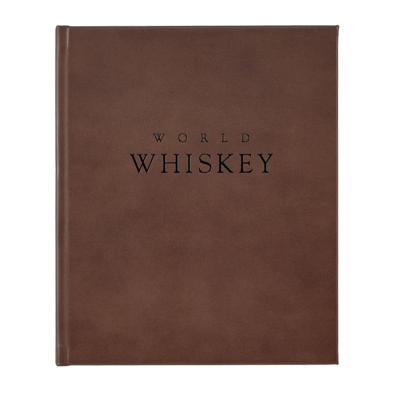 Graphic Image World Whiskey Coffee Table Book, Leather, Brown
