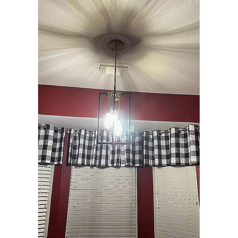 3 light industrial hanging lamp rectangle black pendant light kitchen island hanging lamp
