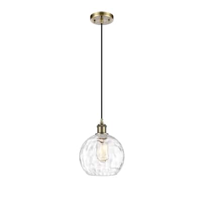 Innovations Lighting Ballston Athens Water Glass 1 Light 8" Cord Hung Mini Pendant