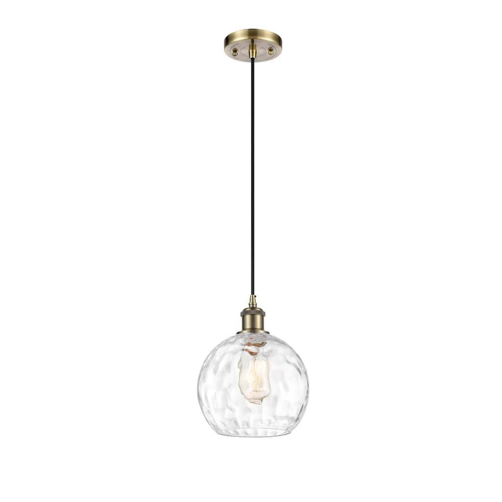 Innovations Lighting Ballston Athens Water Glass 1 Light 8" Cord Hung Mini Pendant