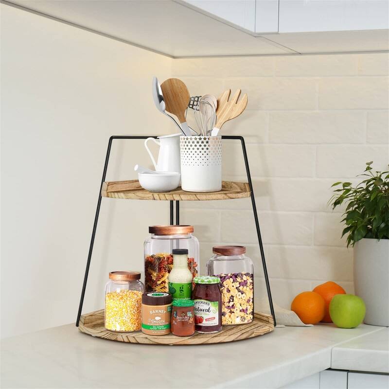 2 Tier Bathroom Counter Organizer - 10"D x 14.7"W x 13.8"H