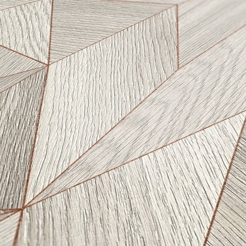 Galerie Wallcoverings Woods and Wicker Collection Geometric Wood Effect Matte Finish Vinyl on Non-woven Wallpaper Roll
