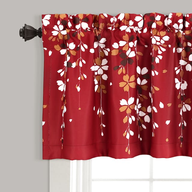 Lush Decor Weeping Flower Room Darkening Window Curtain Valance - 52x18