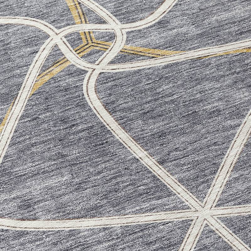 HomeRoots Geometric Contemporary Rectangle Outdoor Rug