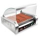 preview thumbnail 1 of 7, Electric 30 Hot Dog 11 Roller Grill Cooker Machine 1200-Watt w/ Cover - Silver