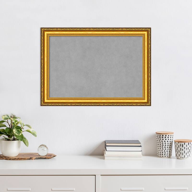 Amanti Art Colonial Embossed Gold Framed Magnetic Board