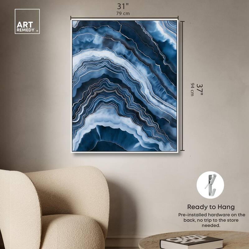 Azure Abyss Layers Canvas by Art Remedy
