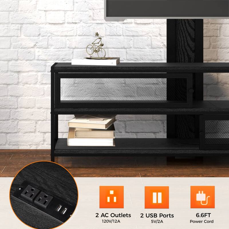 Modern Swivel Mount with Power Outlet for TV up to 70" - 50 inches