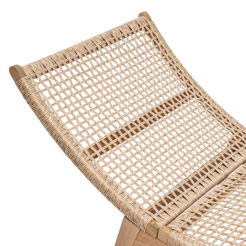 Scott Living Amalfi Outdoor Sun Lounger Acacia Wood Wicker Woven