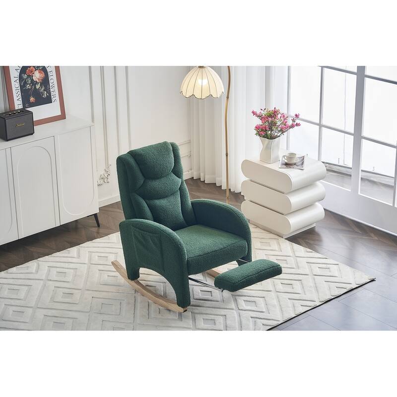 Accent Armchair Chair Rocking Chair With Adjustable Footrest